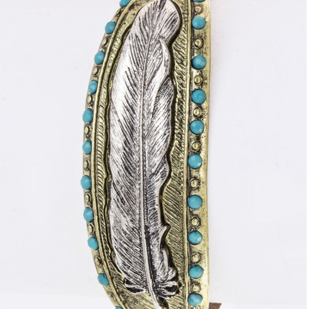 Feather Drawstring Cuff - Picture 2 of 5